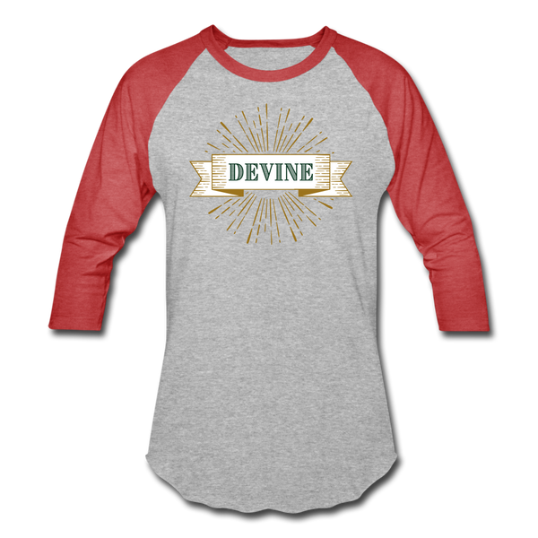 Devine Baseball T-Shirt - heather gray/red