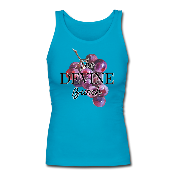 Devine bunch Women's Longer Length Fitted Tank - turquoise