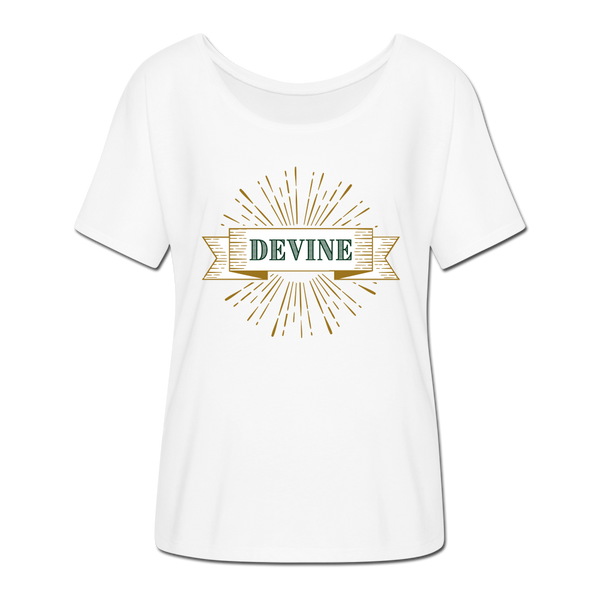 Devine Women’s Flowy T-Shirt - white