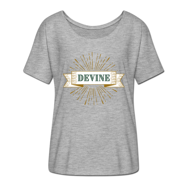 Devine Women’s Flowy T-Shirt - heather grey