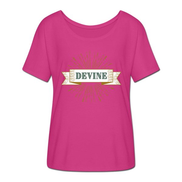 Devine Women’s Flowy T-Shirt - dark pink