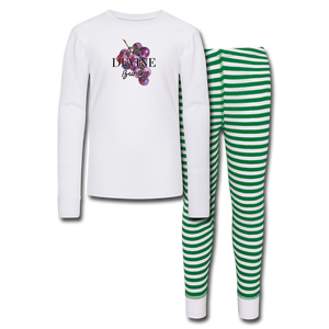 Devine Bunch Kids’ Pajama Set - white/green stripe