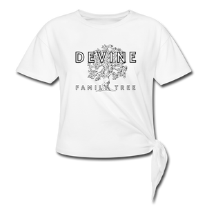 Family tree Women's Knotted T-Shirt - white